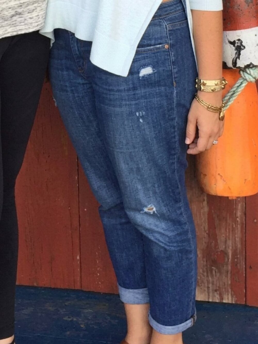 JOE'S JEANS Frida Medium Wash Distressed Ripped Cropped Crop Ankle Skinny Jeans